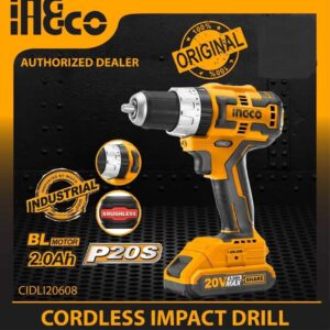 دریل پیچ گوشتی چکشی شارژی اینکو مدل  CIDLI20608-20V