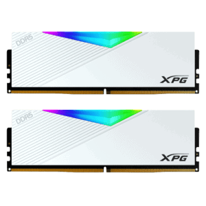 رم کامپیوتر DDR5 دو کاناله 5200 مگاهرتز CL38 ای دیتا ایکس پی جی مدل LANCER RGB WHITE DRAM MODULE ظرفیت 32 گیگابایت