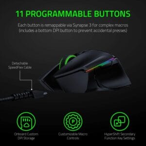 ماوس بی سیم مخصوص بازی ریزر مدل Basilisk Ultimate With wireless charging Dock