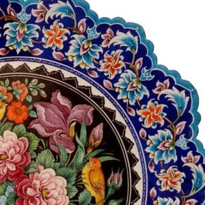 بشقاب میناکاری مسی کد 135
