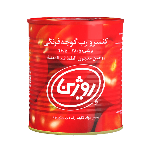 رب گوجه فرنگی روژین مقدار 800 گرم