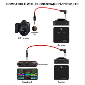 میکروفن بی سیم مدل SK750 wireless microphone بسته 2 عددی