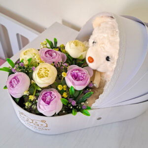 ست هدیه عروسک مدل خرس و گل