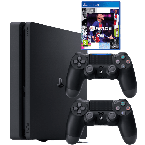 مجموعه کنسول بازی سونی مدل PlayStation 4 Slim CUH-2216A ظرفیت 500 گیگابایت به همراه بازی فیفا21