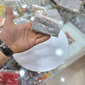 مروارید خوراکی تزئینی ( نقره ای ریز شنی )