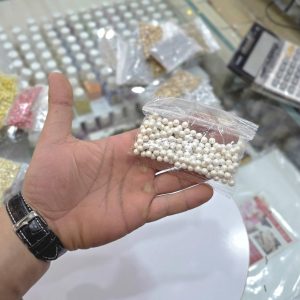 مروارید خوراکی تزئینی ( سفید متوسط )