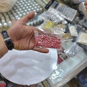 مروارید خوراکی تزئینی ( صورتی متوسط )
