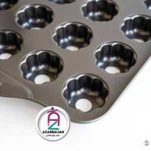 قالب مافین تفلون کف جدا 24 خانه طرح گل