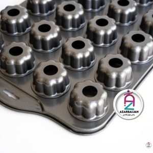 قالب مافین تفلون کف جدا 24 خانه طرح گل