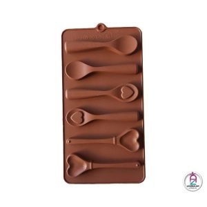 قالب سیلیکون شکلات طرح قاشق قلبی