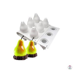 قالب سیلیکون میوه طرح گلابی سه بعدی ۸خانه