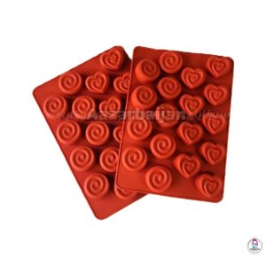 قالب سیلیکون قلب و دایره اسپیرال