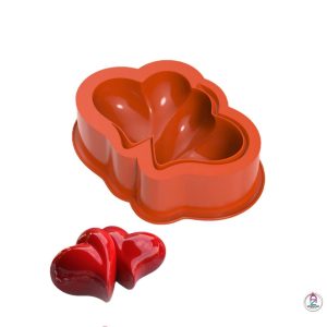 قالب سیلیکون قلب دوقلو سه بعدی