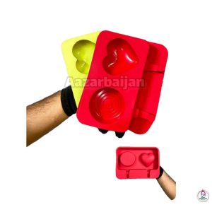 قالب سیلیکون بستنی(پاپسیکل) قلب و دایره