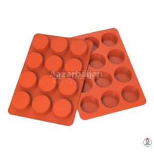 قالب سیلیکون استوانه 12خانه