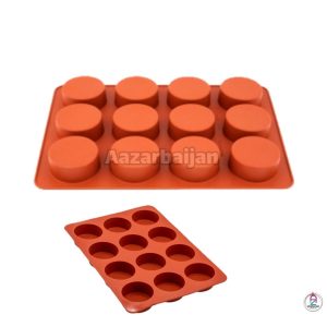 قالب سیلیکون استوانه 12خانه