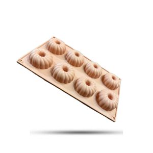 قالب سیلیکون خارجی گل پیچ شیفوندار 8خانه