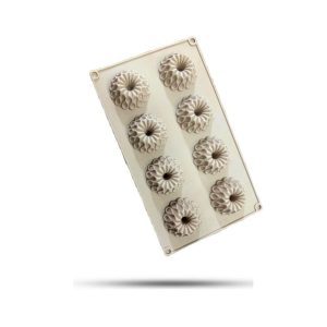 قالب سیلیکون خارجی گل ترمه شیفون دار 8خانه
