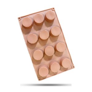 قالب سیلیکون خارجی طرح استوانه شیاردار