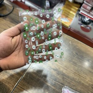 سلفون کوکی ۱۰×۱۰ طرح بابونه سبز