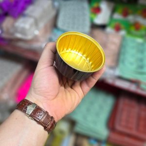 ظرف کاپکیک فویلی رنگی خارجی(مشکی)