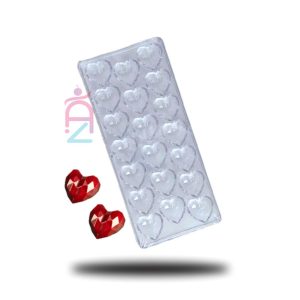 قالب شکلات پلی کربنات قلب الماسی(کد ۱۸)