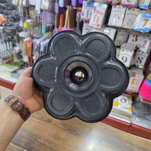 قالب کیک تفلون شیفون دار طرح گل ۶پر خارجی